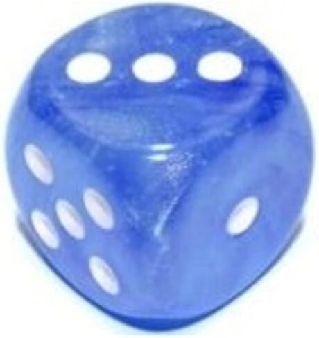 Chessex Borealis 16mm d6 Sky Blue/White Luminary Dice Block (12 dice) (27786) in Saudi Arabia