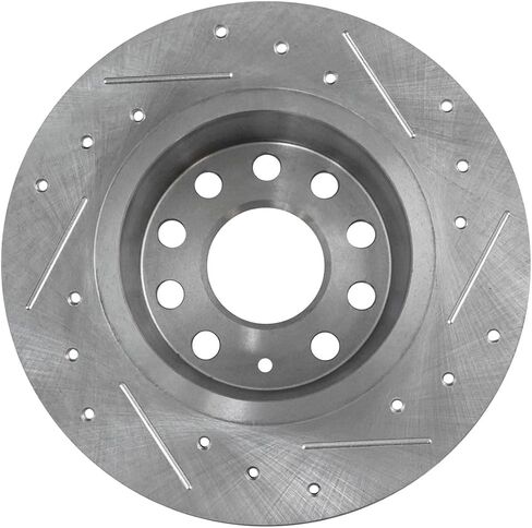 AutoShack Front & Rear Brake Rotors & Premium Pads for Volkswagen, Passat 2012-2015, FWD L4 1.8L 2.0L L5 2.5L V6 3.6L - E-Coated Drilled & Slotted - ShadowGuard in Kuwait