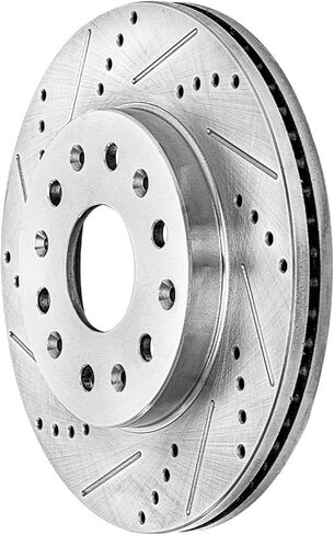 محور ديترويت - مجموعة فرامل أمامية مكونة من 4 قطع لـ 20-24 Chevy Traverse Buick Enclave 21-23 GMC Acadia 21-24 Blazer، دوارات فرامل قرصية محفورة ومشقوقة وسادات فرامل سيراميك مع الأجهزة: دوارات 12.64 بوصة in Kuwait