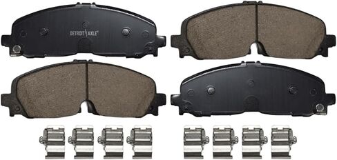 محور ديترويت - مجموعة فرامل أمامية مكونة من 4 قطع لـ 20-24 Chevy Traverse Buick Enclave 21-23 GMC Acadia 21-24 Blazer، دوارات فرامل قرصية محفورة ومشقوقة وسادات فرامل سيراميك مع الأجهزة: دوارات 12.64 بوصة in Kuwait
