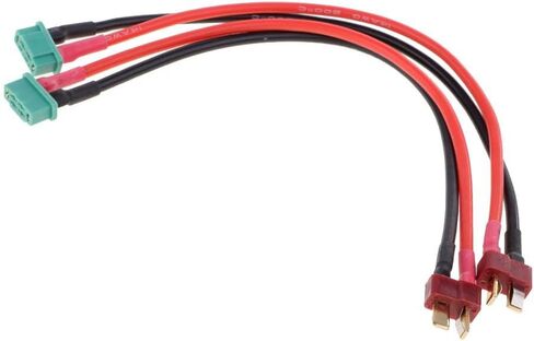 2 Pcs MPX Multiplex to T-Plug Deans Style Male Connector Adapter 14AWG Wire for RC Vehicles in Saudi Arabia
