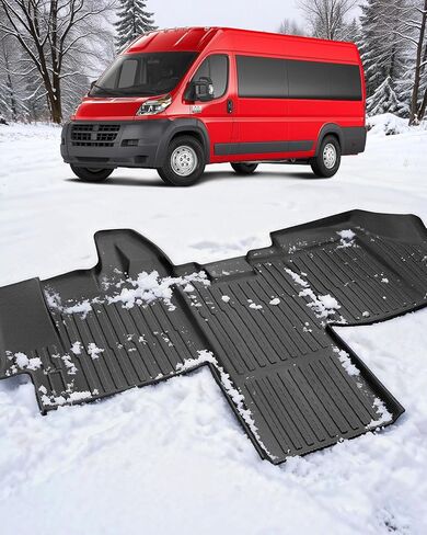سجادات أرضية لسيارة Dodge Ram ProMaster: 2018-2026 1500 2500 3500، ملحقات الشاحنة المطاطية لجميع الأحوال الجوية، بطانات أرضية لسجادات السيارة في الصف الأمامي مخصصة لـ Ram ProMaster (غير مناسبة لـ EV/City/RV) in Kuwait