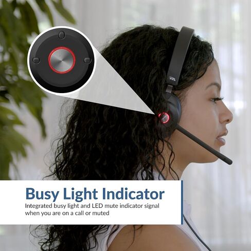 سماعة رأس CA Essential Bluetooth (HS-2000BT) - سماعة رأس لاسلكية احترافية مُحسَّنة لمنصات UC، وتقنية ANC وENC تضمن جودة الصوت للمكالمات والموسيقى، وأدوات التحكم في سماعة الأذن، ومريحة in Kuwait