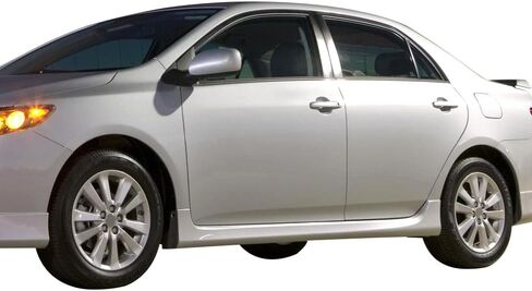 تنانير جانبية متوافقة مع 2009-2013 Toyota Corolla، امتداد الخط السفلي الجانبي الأسود من IKON MOTORSPORTS، 2010 2011 2012 in Kuwait