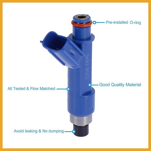 4pcs 23250-21040 Fuel Injector for Toyota Yaris 1.5L 2Door 2006-2011 for Toyota Yaris 1.5L 4Door 2006-2012 Replacement in Kuwait