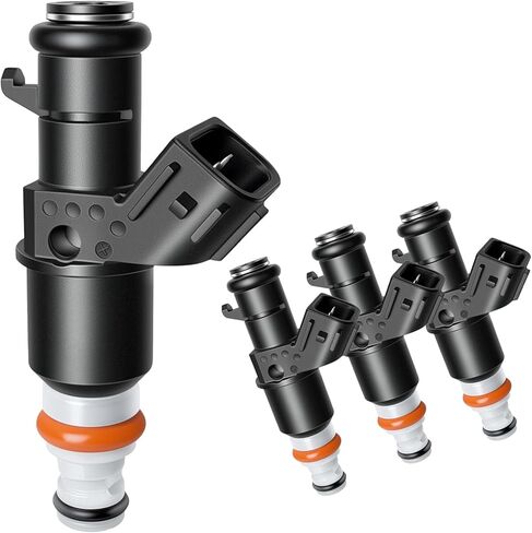 Upgraded 8 Holes Fuel Injectors Fit for Honda: Accord 2.4L L4 2003-2007/ CR-V 2.4L L4 2005-2009/ Element 2.4L L4 2003-2001; For Acura: Rsx 2.0L L4 2005-2006, OEM # 16450-RAA-A01 (4 Pcs) in Saudi Arabia