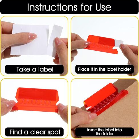 50 Pcs Large Clear Plastic Hanging Folder Tabs 3 Inch Multicolor Filing Cabinet Folders Labels Hanging File Folder Tabs and 50 Pcs 2 Inch Inserts Labels for Quick Identification Back to School Supplie in Kuwait