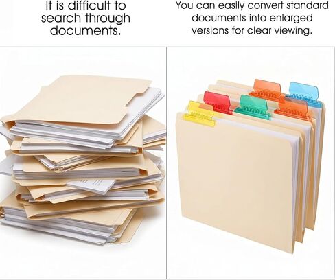 50 Pcs Large Clear Plastic Hanging Folder Tabs 3 Inch Multicolor Filing Cabinet Folders Labels Hanging File Folder Tabs and 50 Pcs 2 Inch Inserts Labels for Quick Identification Back to School Supplie in Kuwait