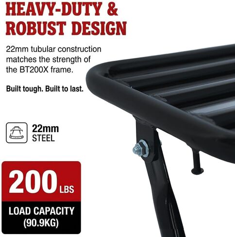 Heavy-Duty Rear Rack for Massimo Baja MB200 Warrior WR65, Mini Baja, Baja Heat, Baja Carbon 6.5 196cc HT65, MB165, 200lbs Load Capacity, Durable Design, Extended Axle & Installation Kit in Saudi Arabia