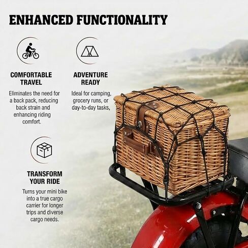 Heavy-Duty Rear Rack for Massimo Baja MB200 Warrior WR65, Mini Baja, Baja Heat, Baja Carbon 6.5 196cc HT65, MB165, 200lbs Load Capacity, Durable Design, Extended Axle & Installation Kit in Saudi Arabia