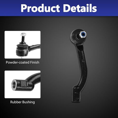 أطراف قضيب التعادل الخارجي الأمامي تناسب 2008-2013 نيسان روج، 2014-2015 نيسان روج سيليكت، L4 2.5L-مجموعة التوجيه 2 قطعة ES800583، ES800582 in Kuwait