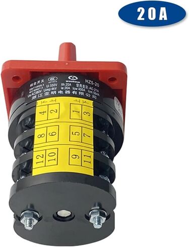 20A 4KW 3-Position مفتاح دوار 3-Pole 12-Terminal تحويل فضي محدد كاميرا الاتصال HZ5-20/4 M05 in Kuwait