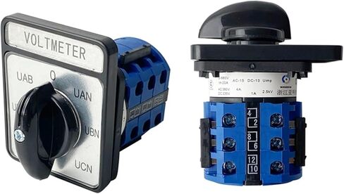 CA10 Voltmeter cam Switch 3-Phase 4-Wire 7-bit 20A 690V Conversion Rotary selector 12 terminals LW26 YMW26 in Kuwait