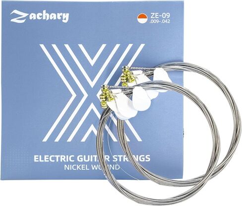 Regular Light Electric Guitar Strings 2 Packs Electric Guitar Strings 6 String Kit Long-life with Smooth Feel Lasting Bright Tone Guitar Accessories (Super Light,09-42) in Saudi Arabia