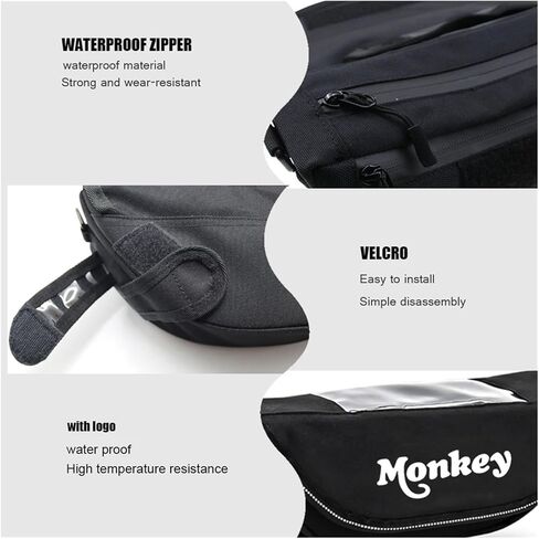 Motorcycle Accessory Waterproof And Dustproof Handlebar Storage Bag Navigation Bag For Honda Monkey 125 Monkey 125Z (Color : Logo) in Saudi Arabia