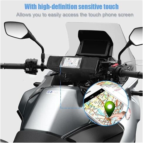 Motorcycle Accessory Waterproof And Dustproof Handlebar Storage Bag Navigation Bag For Honda Monkey 125 Monkey 125Z (Color : Logo) in Saudi Arabia