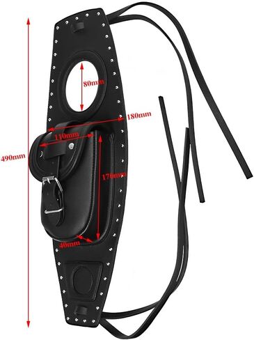 حقيبة تخزين غطاء خزان الزيت والجلد الأمامي باللون الأسود للدراجة النارية Harley Sportster Iron XL 883 1200 ثمانية وأربعين وسبعين اثنين in Kuwait
