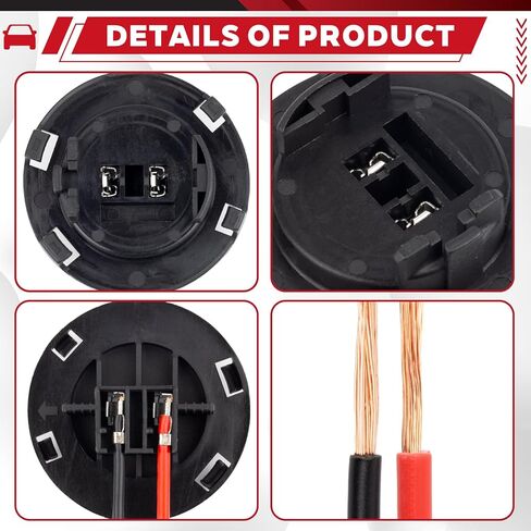 H7 Bulb Socket Connector, Halogen Base Plug Holder Compatible with Hyundai Tucson Mistra for Kia Sedona Carnival Forte/Forte5 2PCS (Bold copper wire) in Kuwait