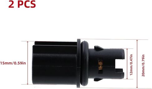 2PCS Back Side Marker Light Socket Plug Replacement Compatible with Ford Fiesta 2011-2013, for Ford Mustang 2005-2021 OE 6R3Z-13411-BA 6R3Z13411BA,Black in Saudi Arabia