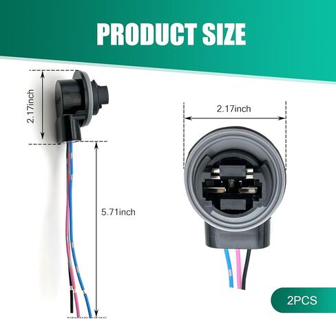 2 PCS Car Brake Socket Replacements, Waterproof Soft Automotive Turn Signal Socket, Universal Vehicle Daytime Running Light Wire Harness Pigtail (Multicolored #3157B) in Saudi Arabia