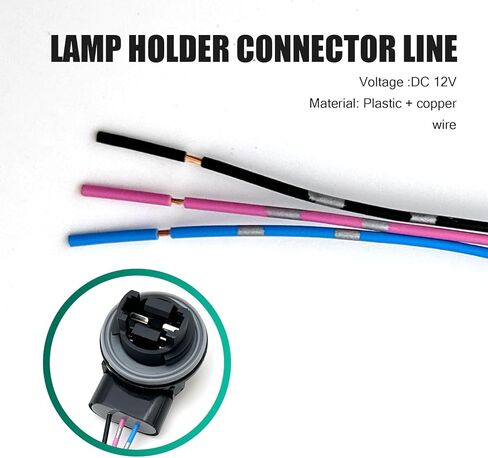 2 PCS Car Brake Socket Replacements, Waterproof Soft Automotive Turn Signal Socket, Universal Vehicle Daytime Running Light Wire Harness Pigtail (Multicolored #3157B) in Saudi Arabia