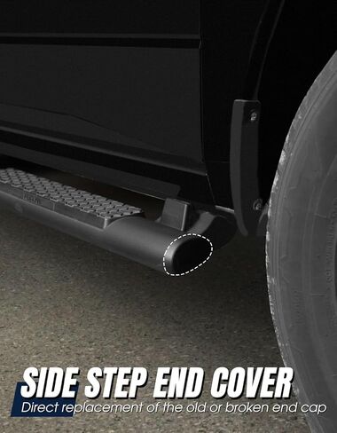 Running Board End Caps for Dodge Ram 1500 2500 3500 Crew Cab 2013-2022-Side Step Pad Replacement Covers Fit OE Number 68193113AA in Saudi Arabia