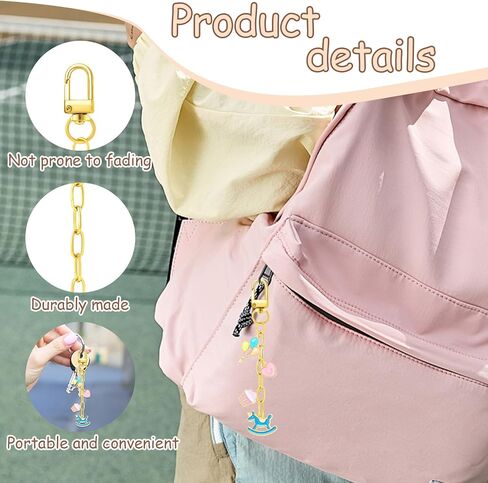 25pcs Gold Keychain Making Kit Key Ring with Chain Bulk Swivel Snap Hook Clasp Small Metal Keychain Clips for Purse DIY Bag Charm Kits for Crafts Jewelry Making Supplies Handbag Accessories Gifts in Saudi Arabia