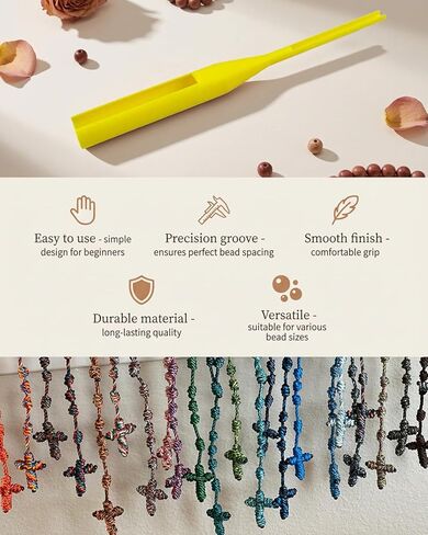 Brisine 2 Pack Rosary Knotting Tool, Double-Ended Cord Knot Tool for Pearl Necklace, Jewelry Making and Fishing Line (Yellow) in Saudi Arabia