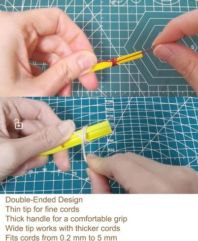 Brisine 2 Pack Rosary Knotting Tool, Double-Ended Cord Knot Tool for Pearl Necklace, Jewelry Making and Fishing Line (Yellow) in Saudi Arabia