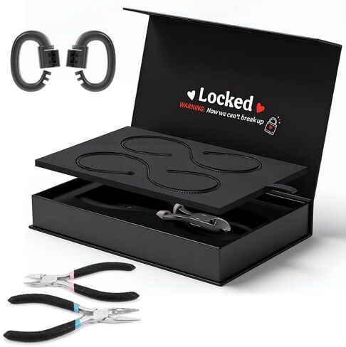 Permanent Bracelet Kit for Couples - DIY Sterling Forever Bracelets Making Set with Locking Heart Clasp, Ideal Gift for Christmas, Anniversary, Valentine's Day & Date Night Activity in Saudi Arabia