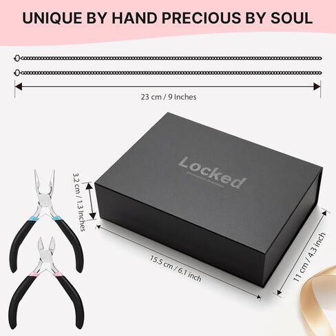 Permanent Bracelet Kit for Couples - DIY Sterling Forever Bracelets Making Set with Locking Heart Clasp, Ideal Gift for Christmas, Anniversary, Valentine's Day & Date Night Activity in Saudi Arabia