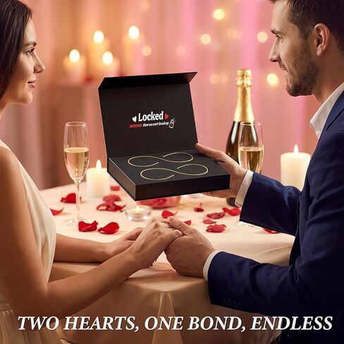 Permanent Bracelet Kit for Couples - DIY Sterling Forever Bracelets Making Set with Locking Heart Clasp, Ideal Gift for Christmas, Anniversary, Valentine's Day & Date Night Activity in Saudi Arabia