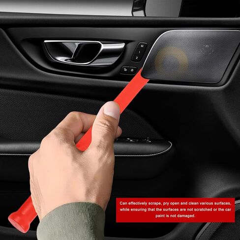 Sun Walker 4PCS Plastic Car Chisel Scraper Set, 3/4", 7/8", 1", 1-1/2" Wide Non-Marring Wheel Weight Remover, Auto Chisel Scraping Tool Kit for Removing Debris Trim Gasket Adhesive Film in Kuwait