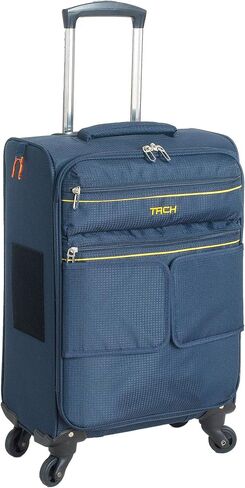Tach LITE Soft Connectable 3 Piece Luggage Set - 22, 24 & 28 inch Luggage | Carry On, Medium & Large Checked Suitcases | Patented Built-In Connecting System | Rolling Suitcase Links 6 Bags (Black) in Saudi Arabia