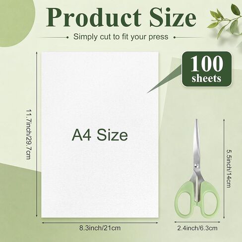100 Sheets Blotting Paper for Flower Press, Coolrunner A4 Size Flower Press Paper Sheets, Large Blotter Papers Sheet Herbarium Craft Blotter Sheet Papers Craft Supplies in Kuwait
