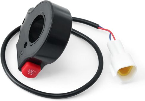 Electric Dirt Bike Headlight Switch Compatible with Yozma in 10, W/Cable Plug & Play E-Bike Accessories Replacement Part Motorcycle Light On/Off Switch in Kuwait