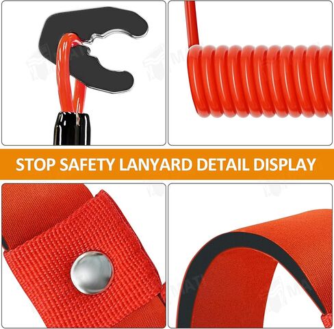 M MATI Stop Kill Switch Safety Lanyard Band Tether Cord for MasterCraft Wet Jet Jet-Ski Duo 300 Kraze ZX 1995-1997 9102-4020-00 in Kuwait