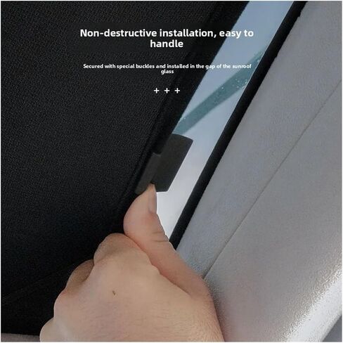 متوافق مع POLESTAR 2 20-25 مظلة شمسية بفتحة سقف بانورامية، ملحقات حماية من الشمس عازلة للحرارة الداخلية للسيارة (قطعتان باللون الأسود) in Kuwait