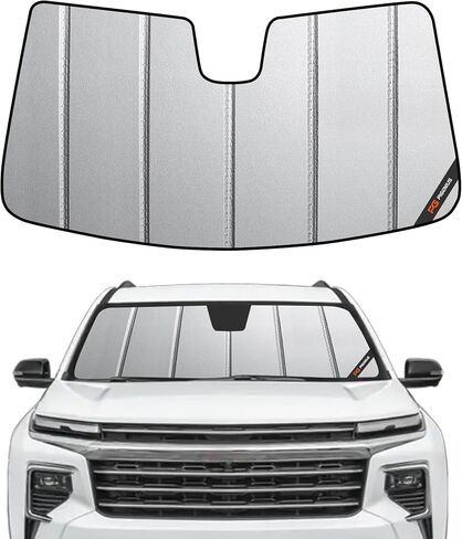 Pigenius Windshield Sunshade for Chevrolet Traverse 2024-2026, Premium Grey Leather Finish in Kuwait