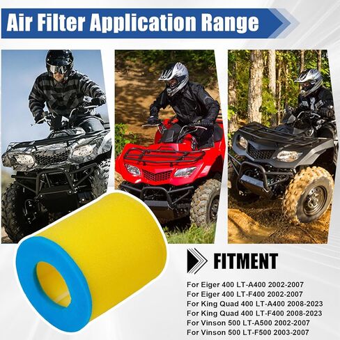 ATV Air Filter with Air Filter Holder Cage and Stopper for Eiger 400 King Quad 400 Vinson 500 LT-F400 LT-A400 LT-F500 LT-A500 in Saudi Arabia