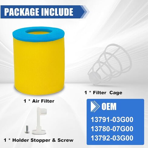 ATV Air Filter with Air Filter Holder Cage and Stopper for Eiger 400 King Quad 400 Vinson 500 LT-F400 LT-A400 LT-F500 LT-A500 in Saudi Arabia