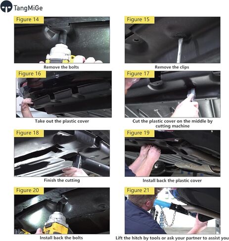 وصلة مقطورة TangMiGe فئة 3، جهاز استقبال 2 بوصة، متوافق مع Toyota Sienna 2004-2020، شريط سحب بلون أسود ساطع in Kuwait
