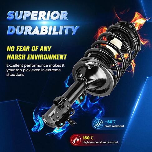 Front Strut Shock Assembly w/Coil Spring for Hyundai Accent 2006-2011, for Kia Rio 06-11 Replace 172297 172298, Left & Right, 2PCS in Kuwait