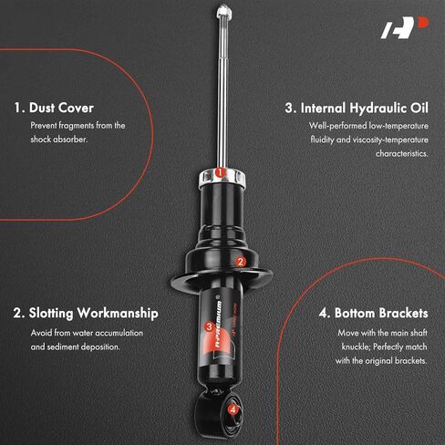 A-Premium Rear Pair (2) Shock Strut Assembly Compatible with Mazda Miata 1999-2005, L4 1.8L, Without Sport Package, Driver and Passenger Side in Kuwait