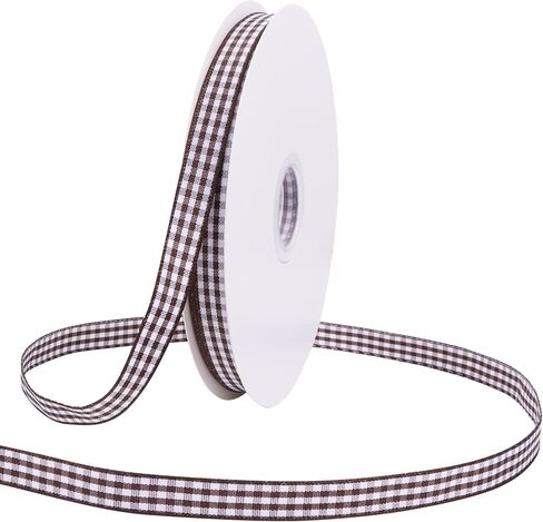 3/8 inch Plaid Ribbon Sage Green and White Gingham Ribbon for Gift Wrapping Thin Classic Checkered Buffalo Ribbons for Flower Bouquet Crafts Wedding Christmas Decoration 50 Yards in Saudi Arabia