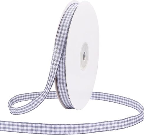 3/8 inch Plaid Ribbon Sage Green and White Gingham Ribbon for Gift Wrapping Thin Classic Checkered Buffalo Ribbons for Flower Bouquet Crafts Wedding Christmas Decoration 50 Yards in Saudi Arabia