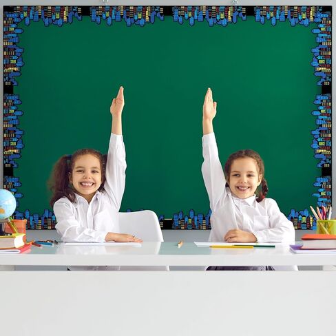 ReliThick 65ft Colorful Hero Themed Bulletin Board Borders Straight Rolled Border Trim Decorate Cityscape Bulletin Boards for Walls Desks Windows Doors Lockers Classrooms Homeschool Offices in Kuwait