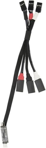 2 Sets Four-Wheel Steering Control Line 4WS Control Board and Servo Control Cable Kit Upgrade Parts for 1/24 SCX24 1/10 DVC10 1/18 TX4M(Black) in Kuwait