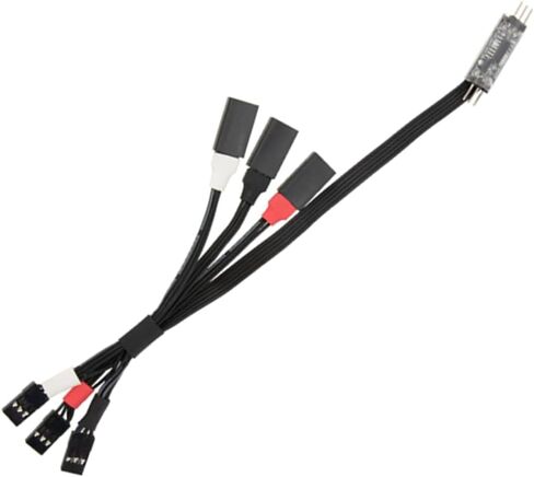 2 Sets Four-Wheel Steering Control Line 4WS Control Board and Servo Control Cable Kit Upgrade Parts for 1/24 SCX24 1/10 DVC10 1/18 TX4M(Black) in Kuwait