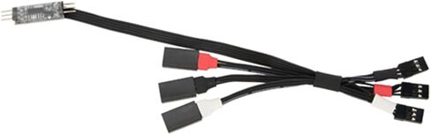 2 Sets Four-Wheel Steering Control Line 4WS Control Board and Servo Control Cable Kit Upgrade Parts for 1/24 SCX24 1/10 DVC10 1/18 TX4M(Black) in Kuwait